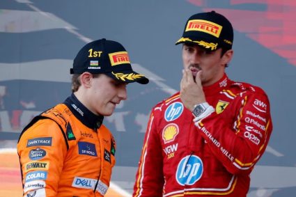 F1, Piastri resists Leclerc’s attack. The race ends with a Ferrari-Red Bull accident